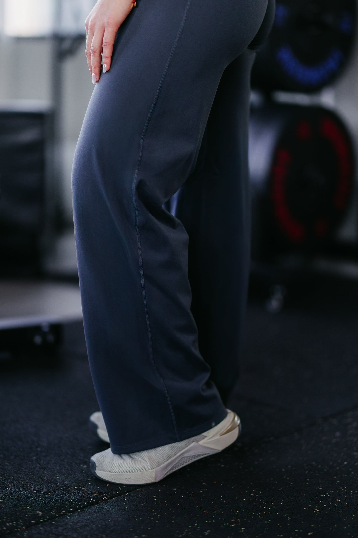 Calzas Straight Leg Mujer Tiro Alto | Yoga, Pilates y Uso Diario | Azul Fundamento