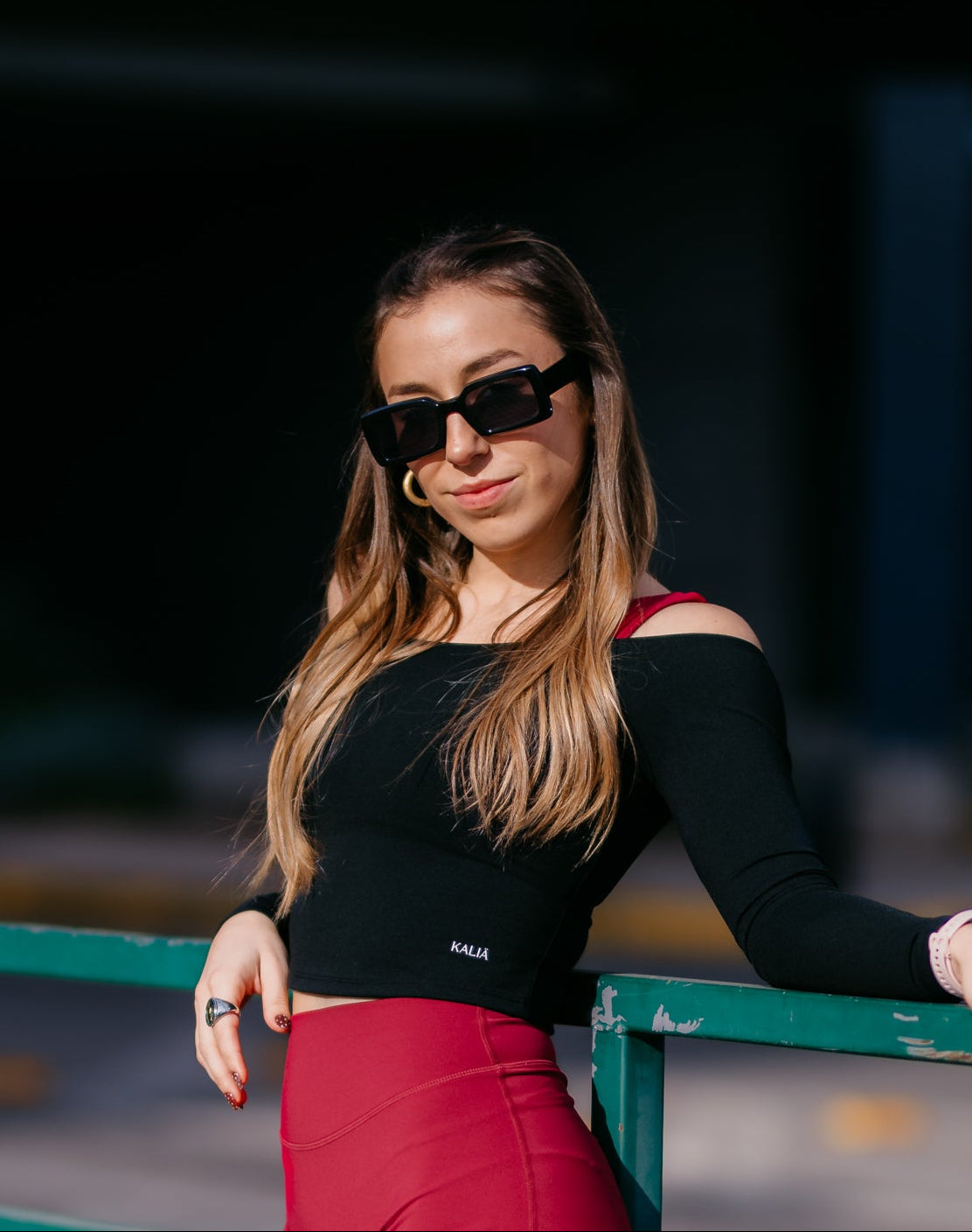Polera Off Shoulder Mujer Hombros Descubiertos | Yoga y Uso Diario | Negro Pausa